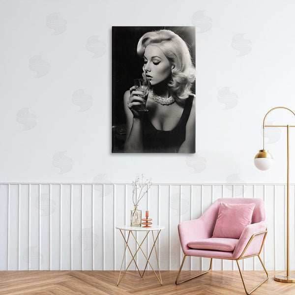 Stupell Industries Decent Exposures | Classic Woman & Martini Wall Art
