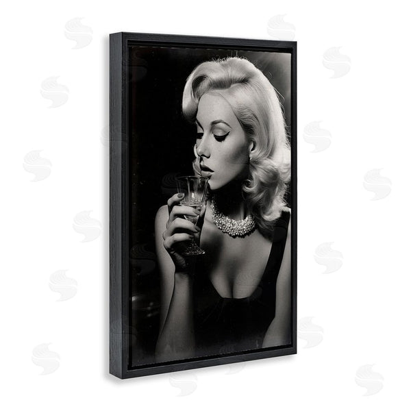 Stupell Industries Decent Exposures | Classic Woman & Martini Wall Art