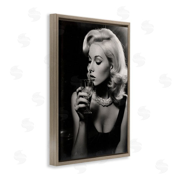 Stupell Industries Decent Exposures | Classic Woman & Martini Wall Art