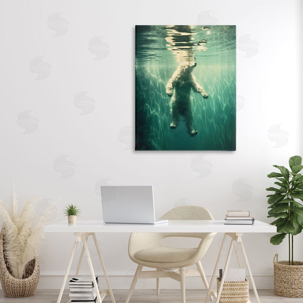 Stupell Industries Decent Exposures | Floating Bear Underwater Wall Art