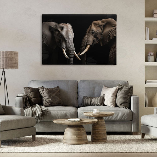 Stupell Industries Decent Exposures | Pachyderm Elephant Pair Wall Art