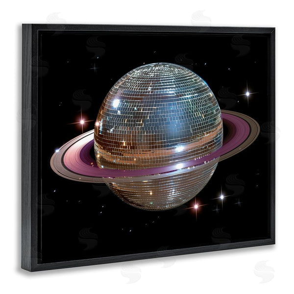 Stupell Industries Decent Exposures | Purple Disco Ball Planet Wall Art