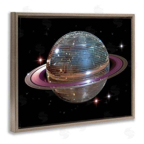 Stupell Industries Decent Exposures | Purple Disco Ball Planet Wall Art