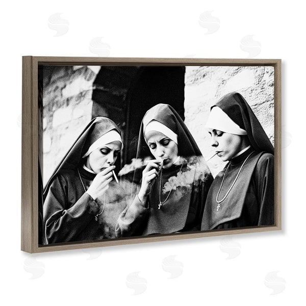 Stupell Industries Decent Exposures | Smoking Nuns Rebellion Wall Art