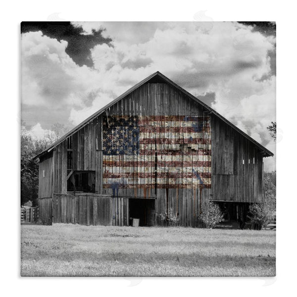stupell industries Decent Exposures | USA Flag Monochrome Barn Wall Art