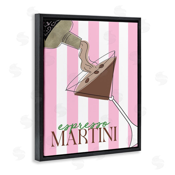 Stupell Industries DEIDRE MOSHER | Espresso Martini On Pink Stripes
