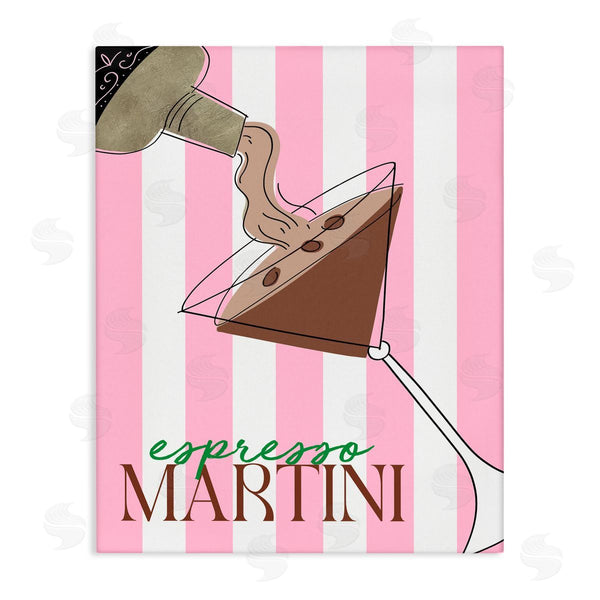 stupell industries DEIDRE MOSHER | Espresso Martini on Pink Stripes