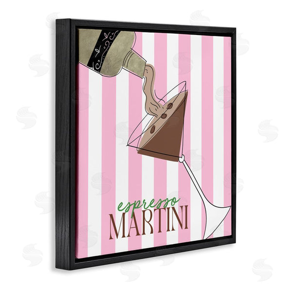Stupell Industries Deidre Mosher | Espresso Martini Pink Stripes Wall Art