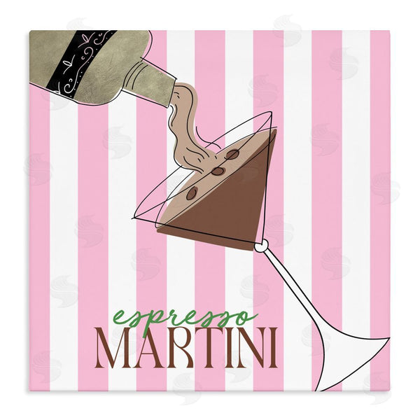 stupell industries Deidre Mosher | Espresso Martini Pink Stripes Wall Art