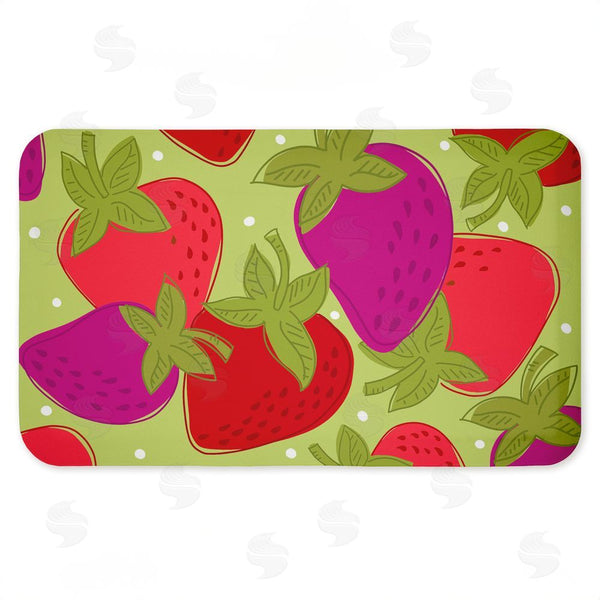 stupell industries Deidre Mosher | Fun Fruit Strawberries Anti-Fatigue Mat