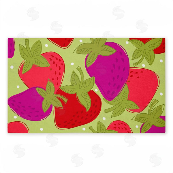stupell industries Deidre Mosher | Fun Fruit Strawberries Non-Woven Door Mat