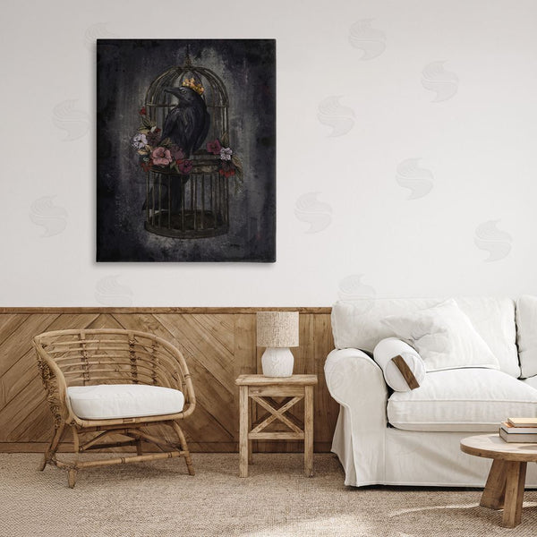 Stupell Industries Denise Bartkus | Raven King In Cage Wall Art