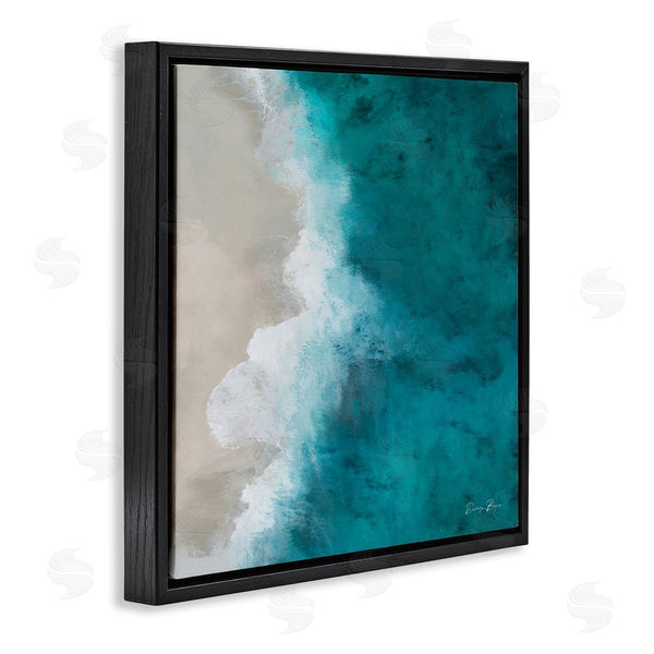 Stupell Industries Denise Brown | Aerial View Shoreline Beach Ocean Foam Painting Wall Art