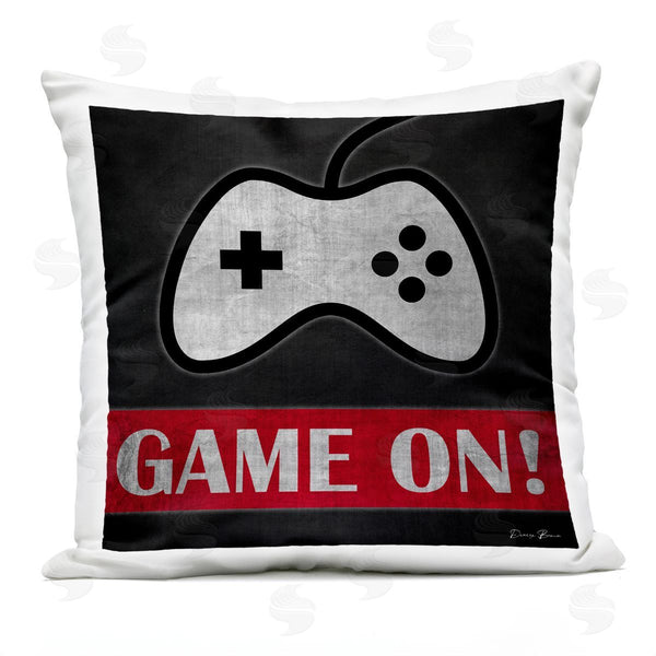 Stupell Industries Denise Brown | Game On Bold Gamer Phrase Printed Throw Pillow