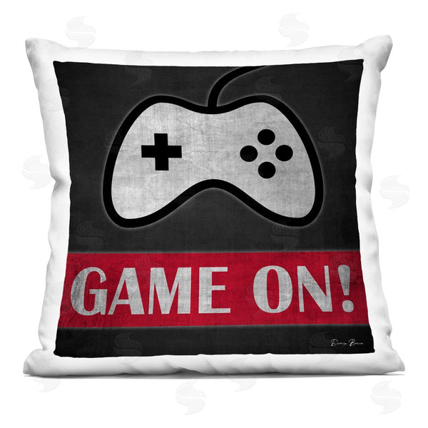 stupell industries Denise Brown | Game On Bold Gamer Phrase Printed Throw Pillow