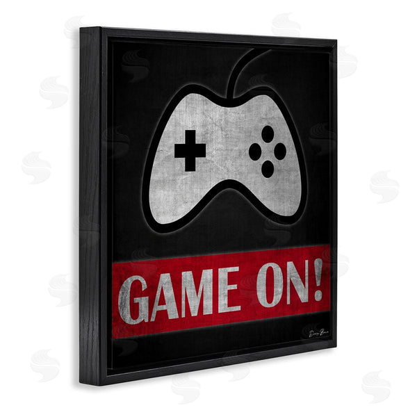 Stupell Industries Denise Brown | Game On Bold Gamer Phrase Retro Controller Wall Art