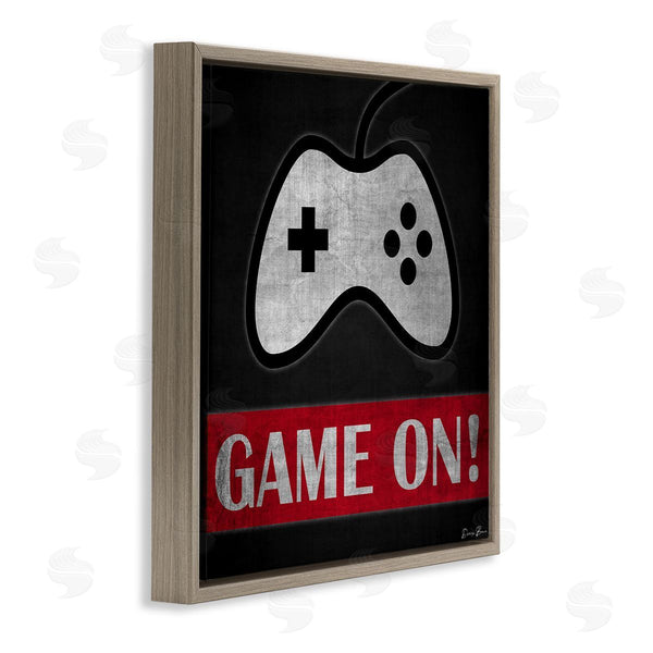 Stupell Industries Denise Brown | Game On Bold Gamer Phrase Retro Controller Wall Art