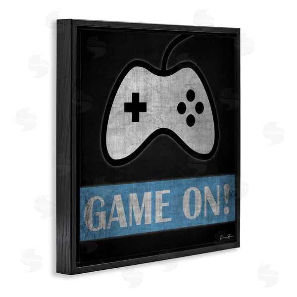 Stupell Industries Denise Brown | Game On Gamer Phrase Retro Distressed Controller Wall Art