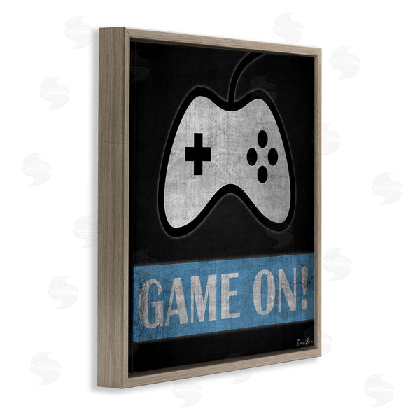 Stupell Industries Denise Brown | Game On Gamer Phrase Retro Distressed Controller Wall Art