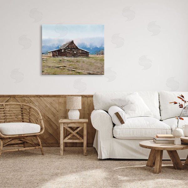 Stupell Industries Denise Brown | Rural Countryside Cabin Landscape Wall Art