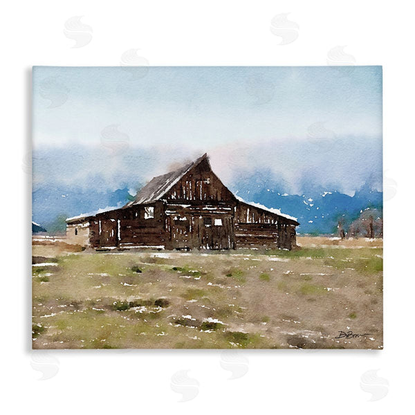 stupell industries Denise Brown | Rural Countryside Cabin Landscape Wall Art