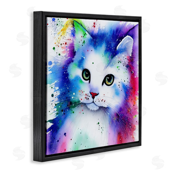 Stupell Industries Denise Dundon | Bold Kitten Paint Splatter Animal Wall Art