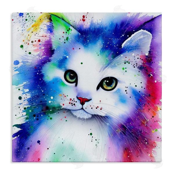 stupell industries Denise Dundon | Bold Kitten Paint Splatter Animal Wall Art