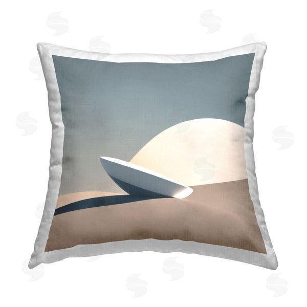 stupell industries Denise Dundon | Buried Space Capsule Printed Throw Pillow