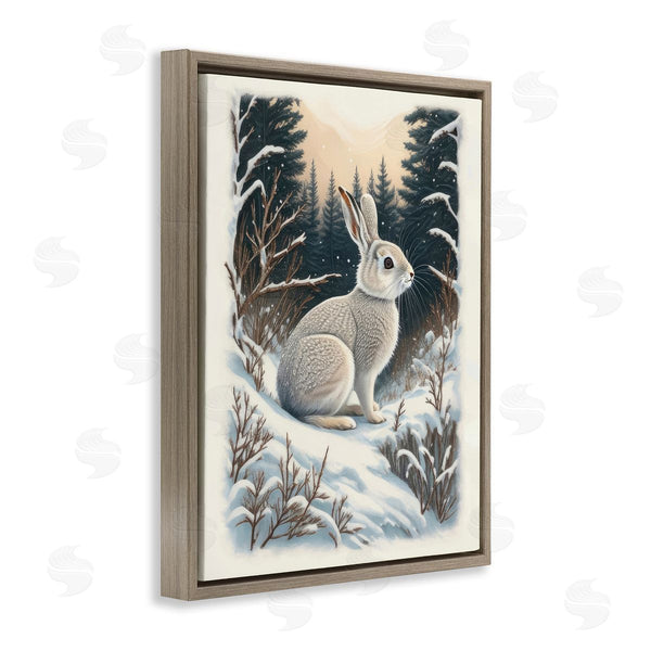 Stupell Industries Denise Dundon | Rabbit In Winter Forest