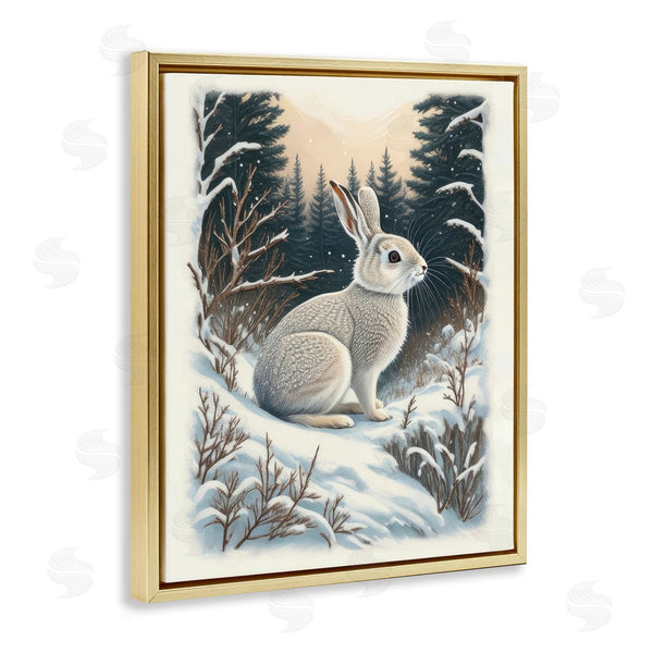 Stupell Industries Denise Dundon | Rabbit In Winter Forest