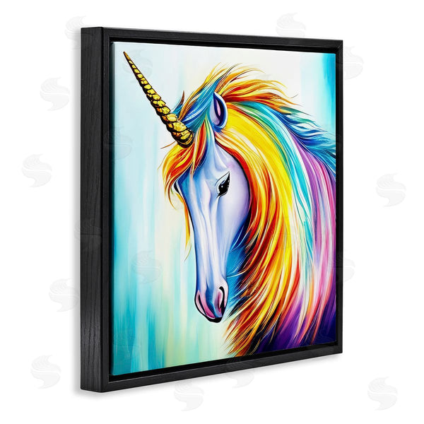 Stupell Industries Denise Dundon | Rainbow Unicorn Fantasy Portrait Wall Art