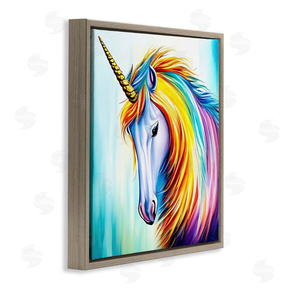 Stupell Industries Denise Dundon | Rainbow Unicorn Fantasy Portrait Wall Art