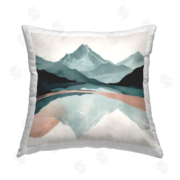 stupell industries Denise Dundon | Reflections of High Peaks Printed Throw Pillow