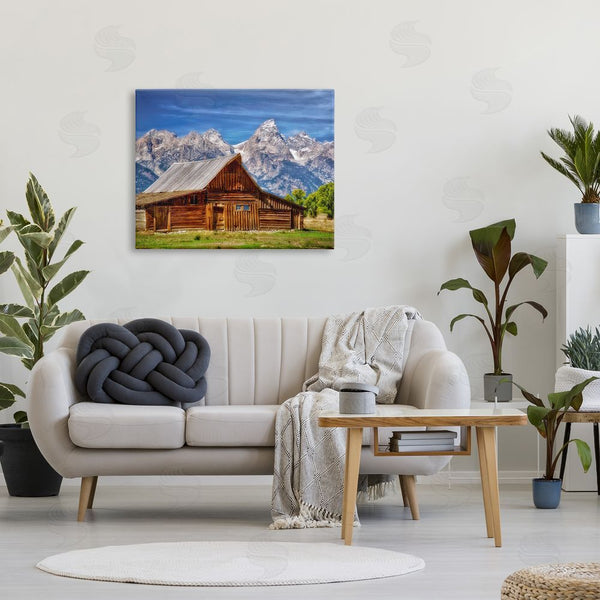 Stupell Industries Dennis Frates | Cabin Mountain Range Landscape Wall Art