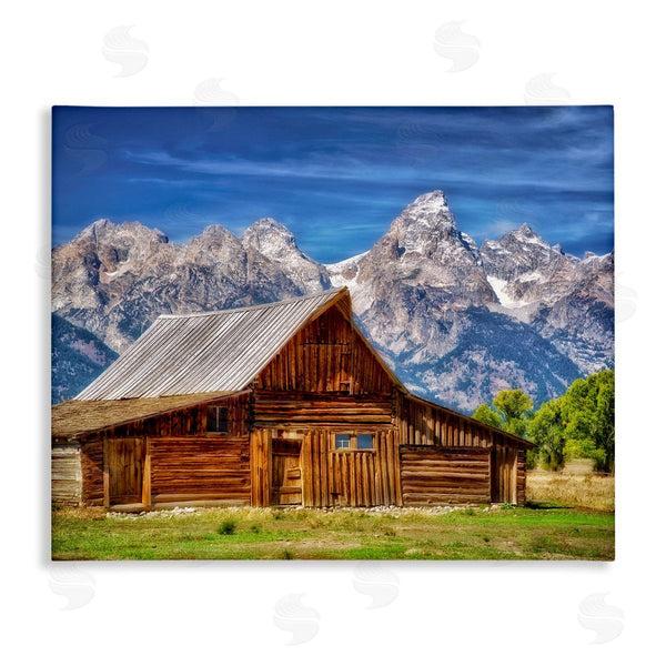 stupell industries Dennis Frates | Cabin Mountain Range Landscape Wall Art