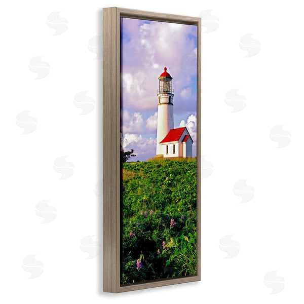 Stupell Industries Dennis Frates | Coastal Red Lighthouse Lush Garden Wall Art