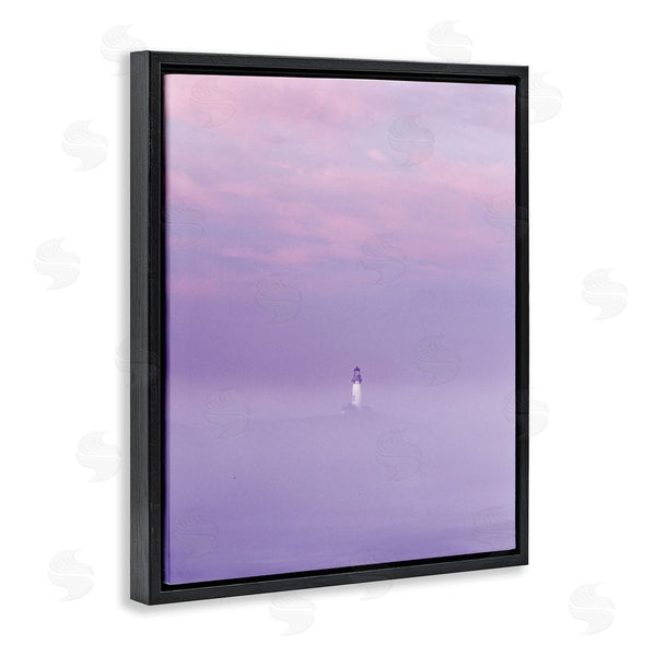 Stupell Industries Dennis Frates | Foggy Purple Lighthouse Wall Art