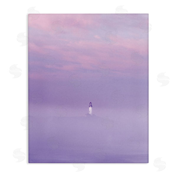 stupell industries Dennis Frates | Foggy Purple Lighthouse Wall Art