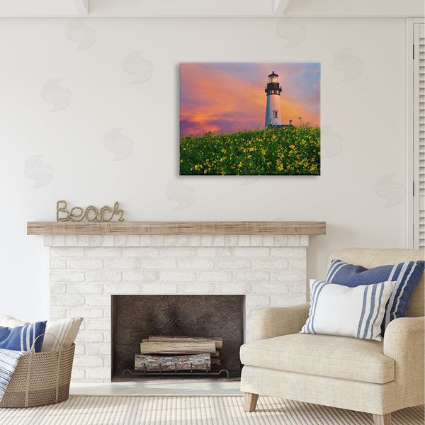 Stupell Industries Dennis Frates | Lighthouse In Meadow Sunrise Wall Art