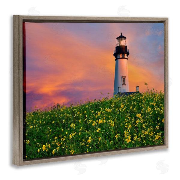 Stupell Industries Dennis Frates | Lighthouse In Meadow Sunrise Wall Art