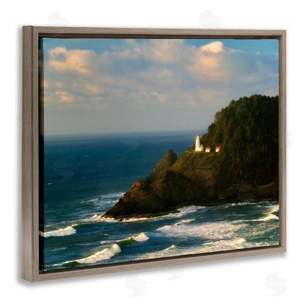 Stupell Industries Dennis Frates | Lighthouse Ocean Cliffs Wall Art