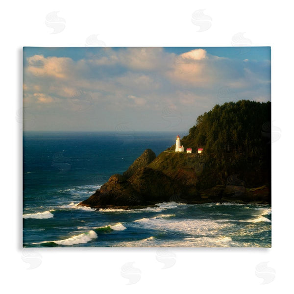 stupell industries Dennis Frates | Lighthouse Ocean Cliffs Wall Art