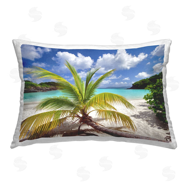 stupell industries Dennis Frates | Palm Tree Across Beach