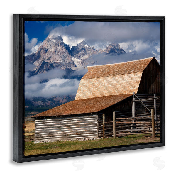 Stupell Industries Dennis Frates | Rural Cabin Foggy Mountain Peaks Wall Art
