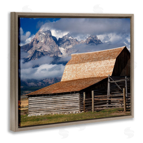 Stupell Industries Dennis Frates | Rural Cabin Foggy Mountain Peaks Wall Art