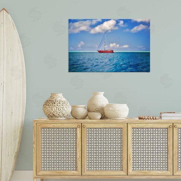 Stupell Industries Dennis Frates | Ship & Cloudy Sea Wall Art