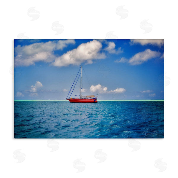 stupell industries Dennis Frates | Ship & Cloudy Sea Wall Art