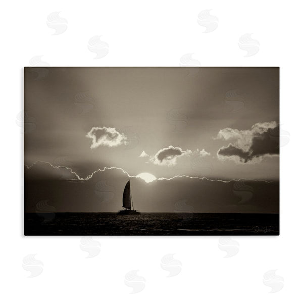 stupell industries Dennis Frates | Sun Peeking Over Boat Wall Art