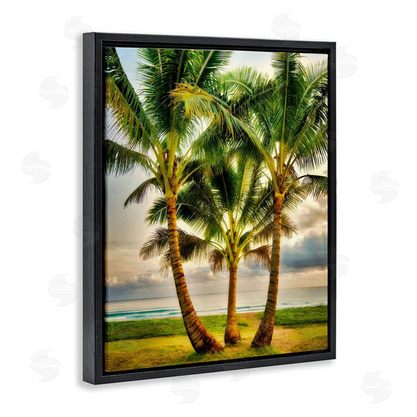 Stupell Industries Dennis Frates | Three Palm Trees On Beach Wall Art