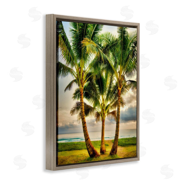 Stupell Industries Dennis Frates | Three Palm Trees On Beach Wall Art
